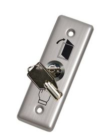 门禁出门开关不锈钢长条带钥匙紧急开门按钮常开常闭